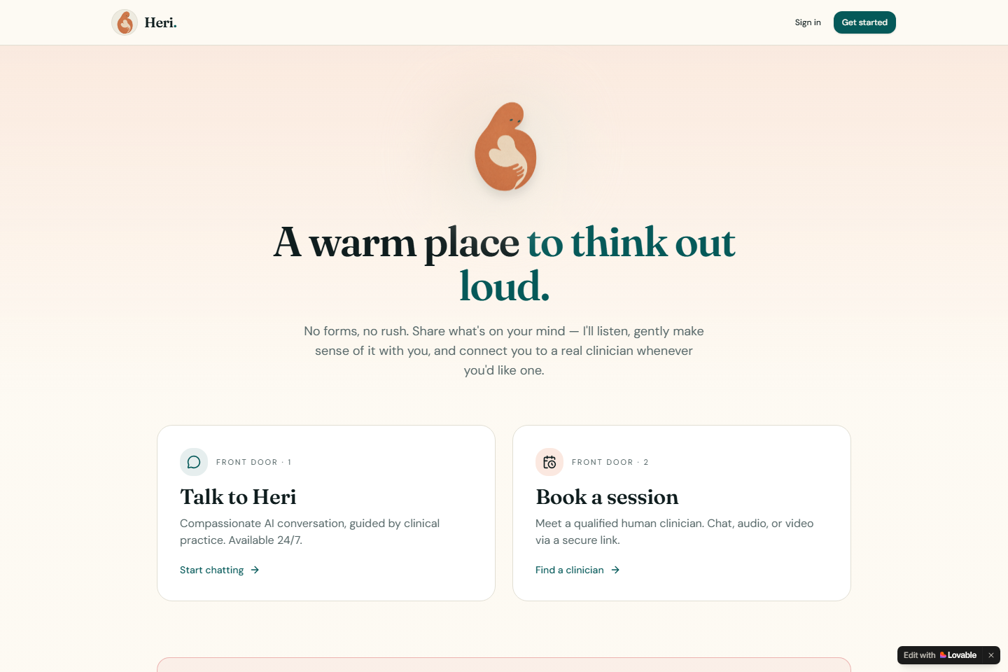 Heri AI website
