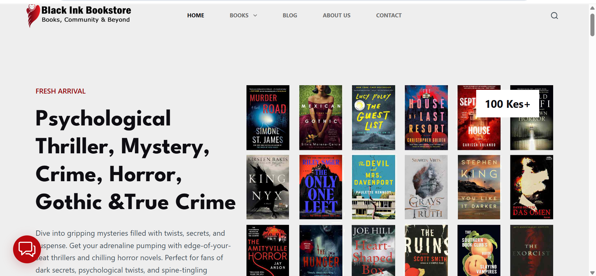 Black Ink Bookstores website